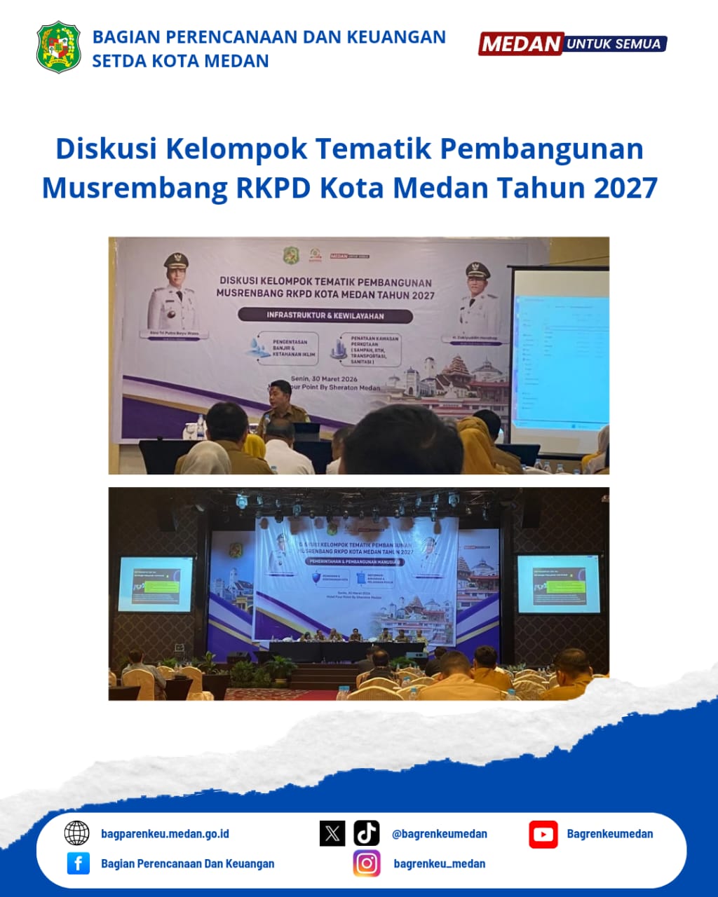 Diskusi Kelompok Tematik Pembangunan Musrenbang RKPD Kota Medan Tahun 2027